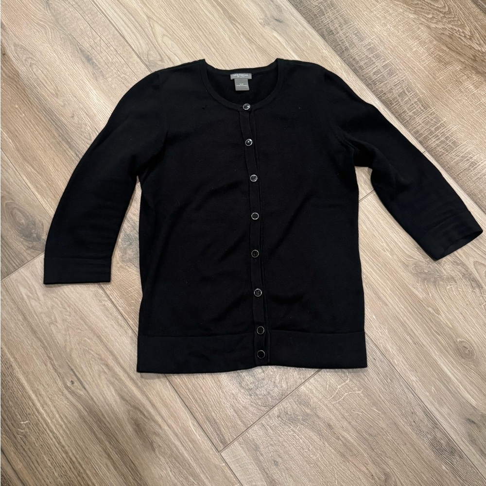 Ann Taylor - Black Button-Up Cardigan